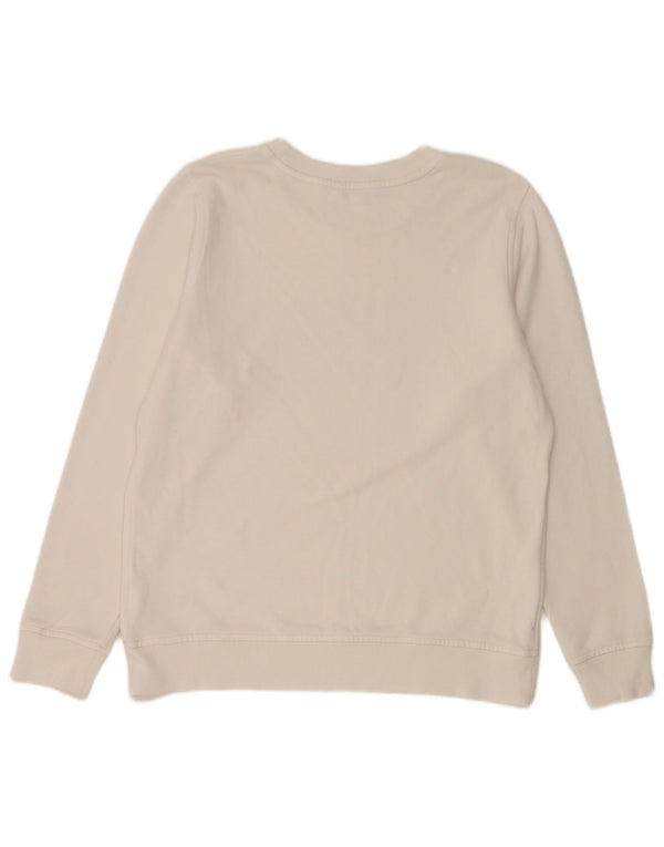 Tommy Hilfiger Womens Graphic Oversized Sweatshirt Jumper UK 10 Small White