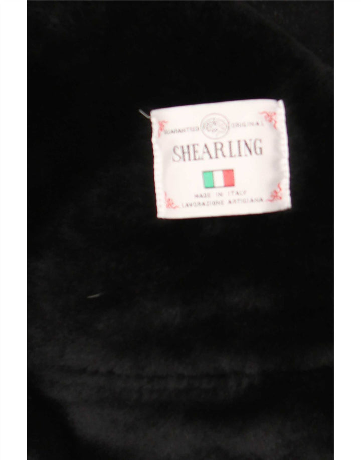 Monza Mens Shearling Overcoat IT 52 XL Black