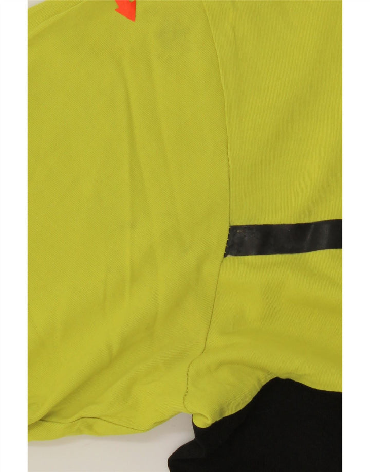 Fila Mens T-Shirt Top Large Yellow Colourblock Cotton