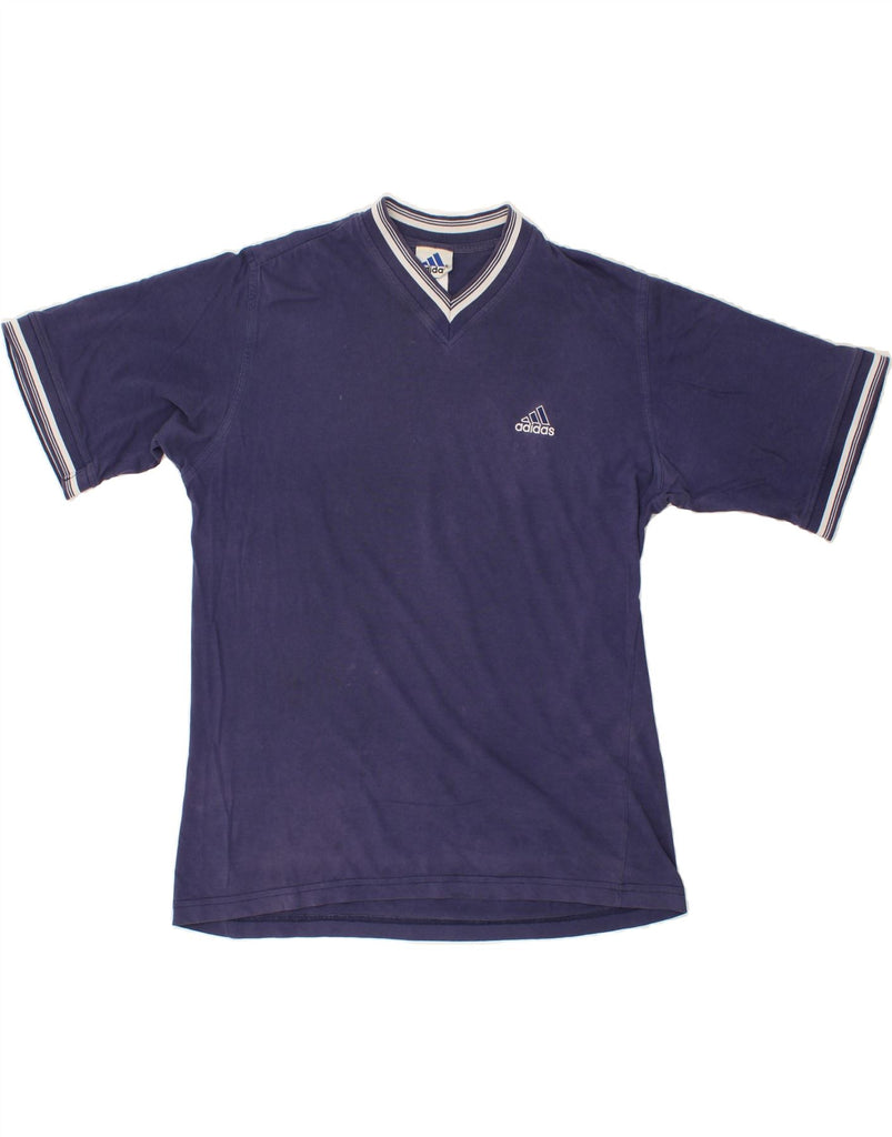 ADIDAS Mens T-Shirt Top Medium Navy Blue Cotton Vintage Adidas and Second-Hand Adidas from Messina Hembry 