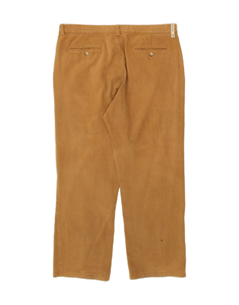 TRUSSARDI Mens Straight Chino Trousers IT 54 2XL W37 L28  Brown | Vintage Trussardi | Thrift | Second-Hand Trussardi | Used Clothing | Messina Hembry 