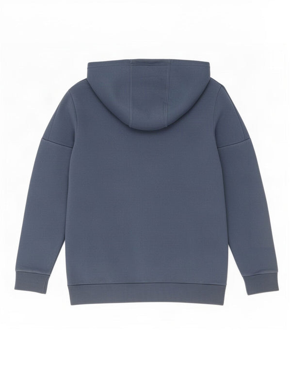 Adidas Boys Graphic Hoodie Jumper 13-14 Years Blue Cotton