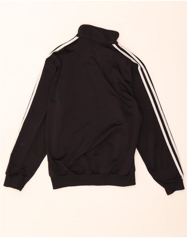 Adidas Boys Tracksuit Top Jacket 13-14 Years Black Polyester