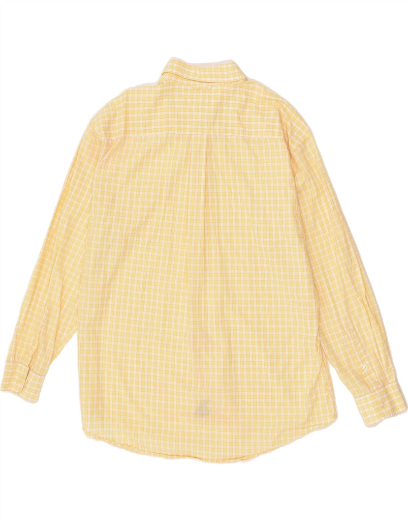 TOMMY HILFIGER Mens Shirt XL Yellow Check Cotton | Vintage Tommy Hilfiger | Thrift | Second-Hand Tommy Hilfiger | Used Clothing | Messina Hembry 