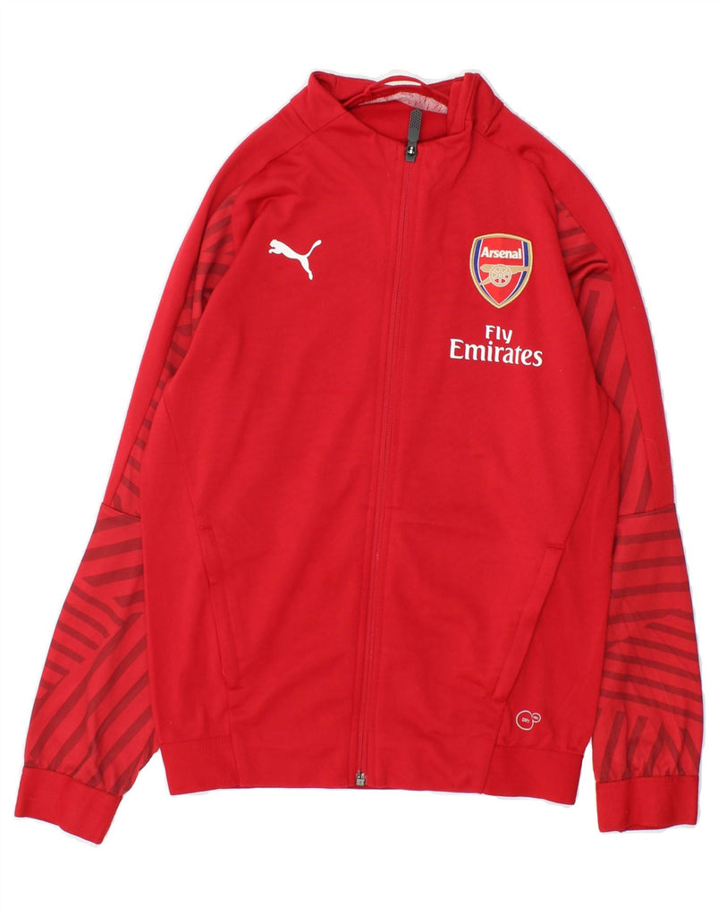 PUMA Boys Arsenal Graphic Tracksuit Top Jacket 11-12 Years Red Polyester Vintage Puma and Second-Hand Puma from Messina Hembry 