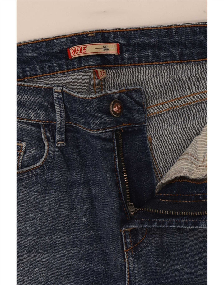 Rifle Womens Skinny Jeans W25 L29 Blue Cotton
