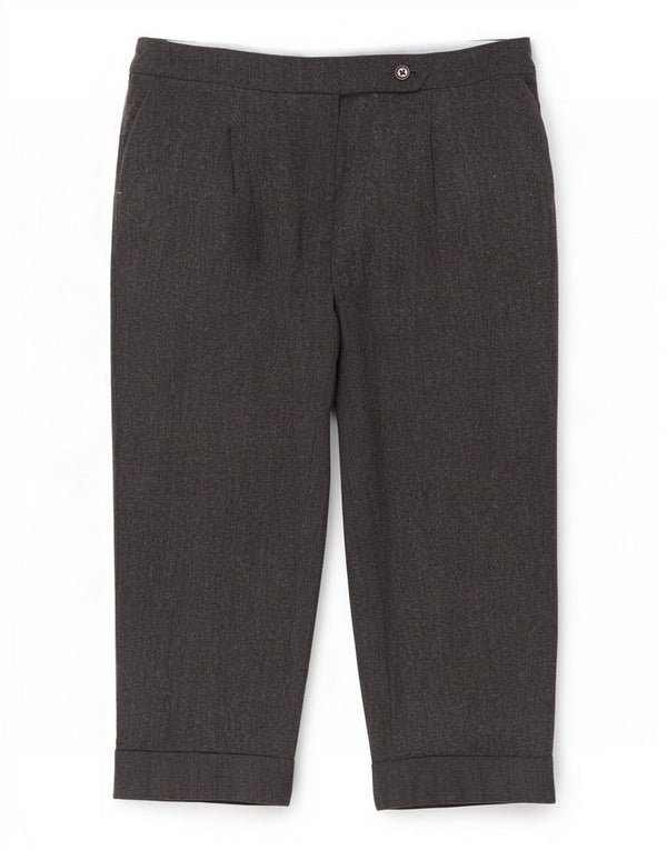 Marks & Spencer Womens Capri Trousers UK 16 Large W38 L22 Grey Herringbone