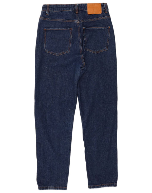Zara Womens High Rise Tapered Jeans EU 38 Small W28 L27 Blue Cotton