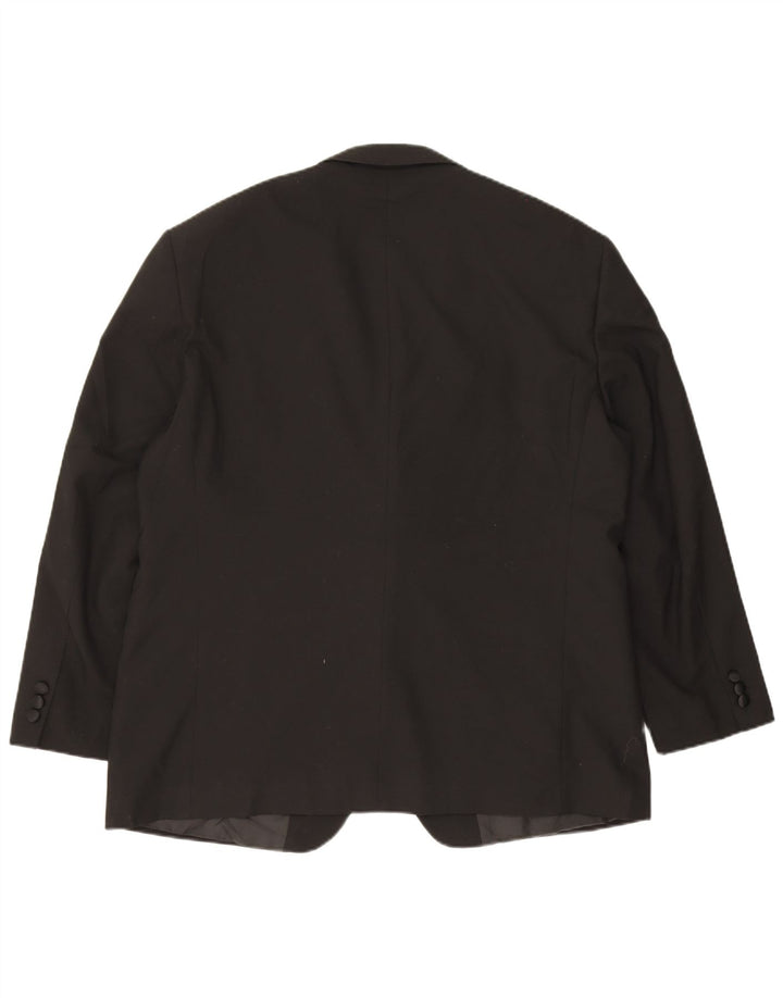 Marks & Spencer Mens 2 Button Blazer Jacket UK 44 XL Black Polyester