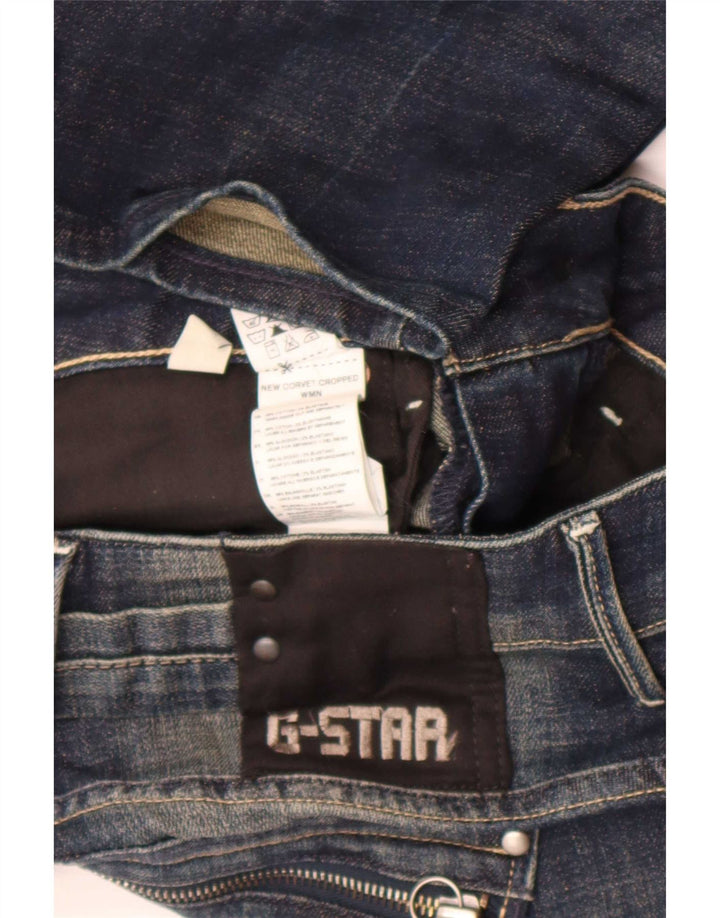 G-Star Womens Super Low Capri Jeans W27 L18 Blue Cotton