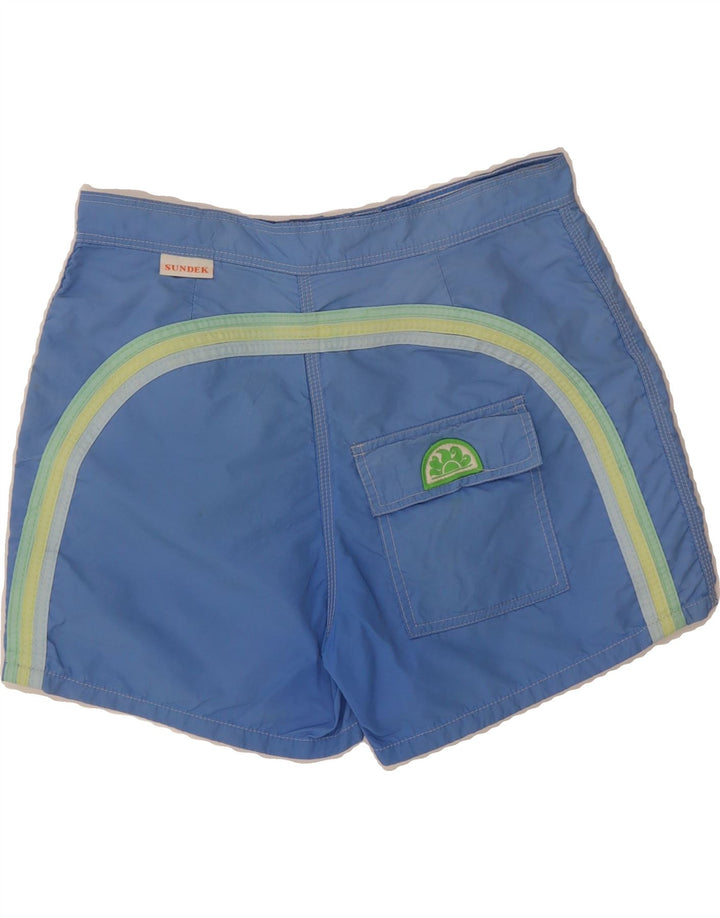 SUNDEK Womens Swimming Shorts UK 14 Medium Blue Vintage Sundek and Second-Hand Sundek from Messina Hembry 