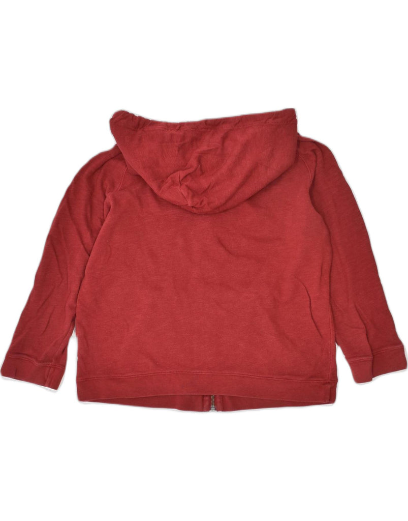 JACK WILLS Womens 3/4 Sleeve Zip Hoodie Sweater UK 14 Medium Red Cotton | Vintage | Thrift | Second-Hand | Used Clothing | Messina Hembry 