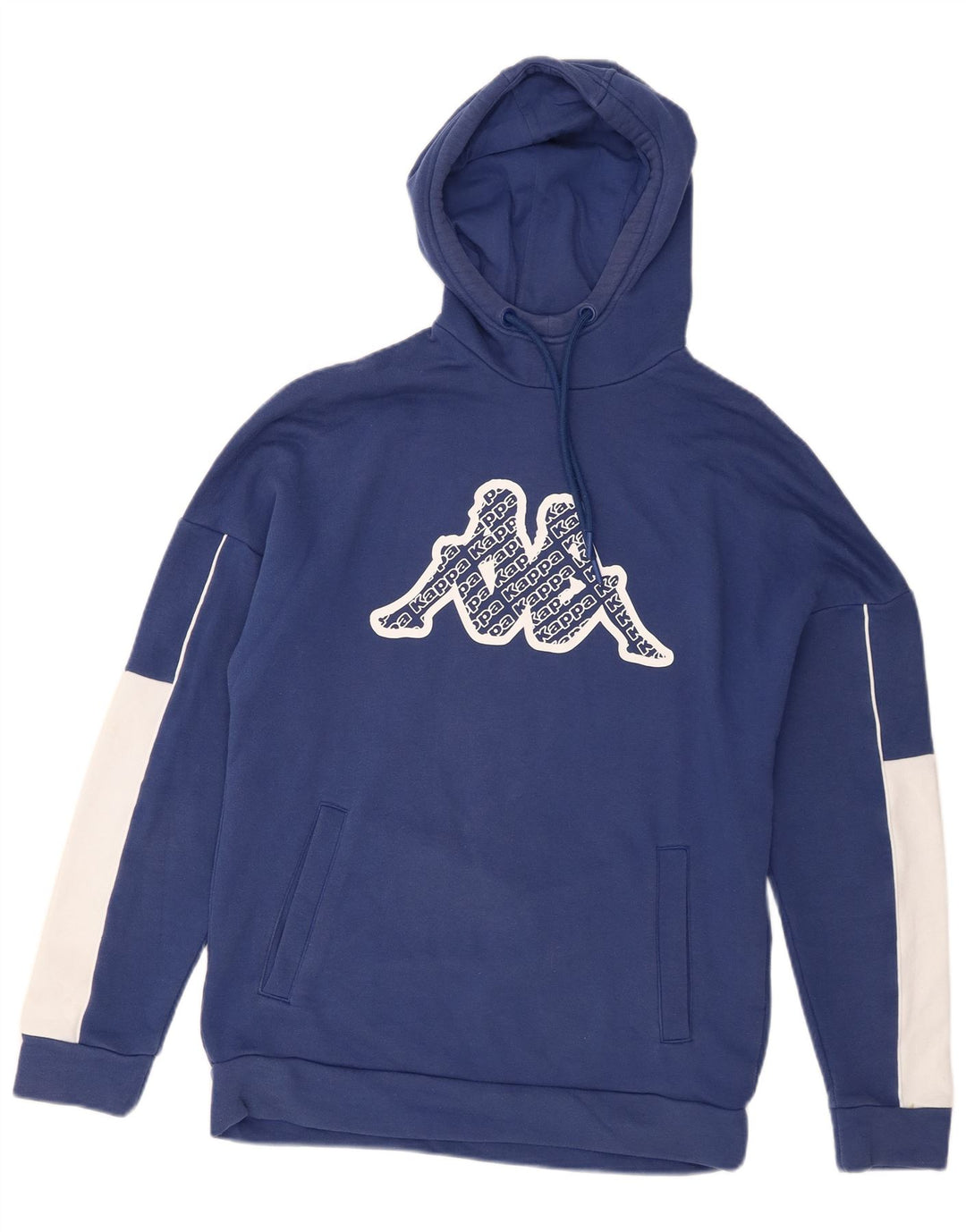 Kappa Mens Graphic Hoodie Jumper Small Blue Colourblock