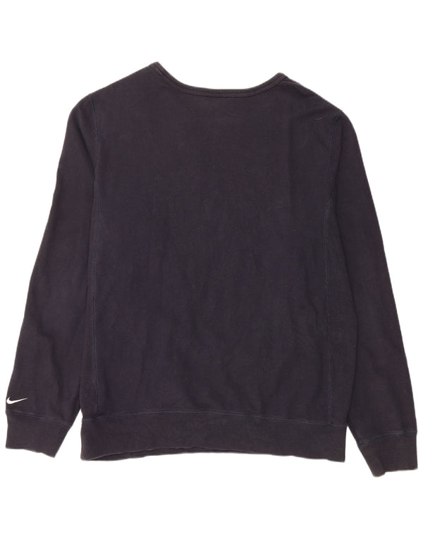 NIKE Mens Graphic Sweatshirt Jumper Large Navy Blue