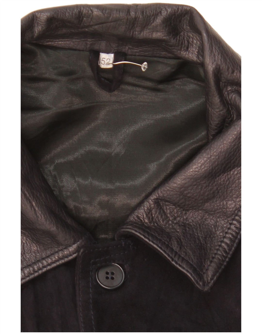 Vintage Mens Suede Bomber Jacket IT 52 XL Black Leather
