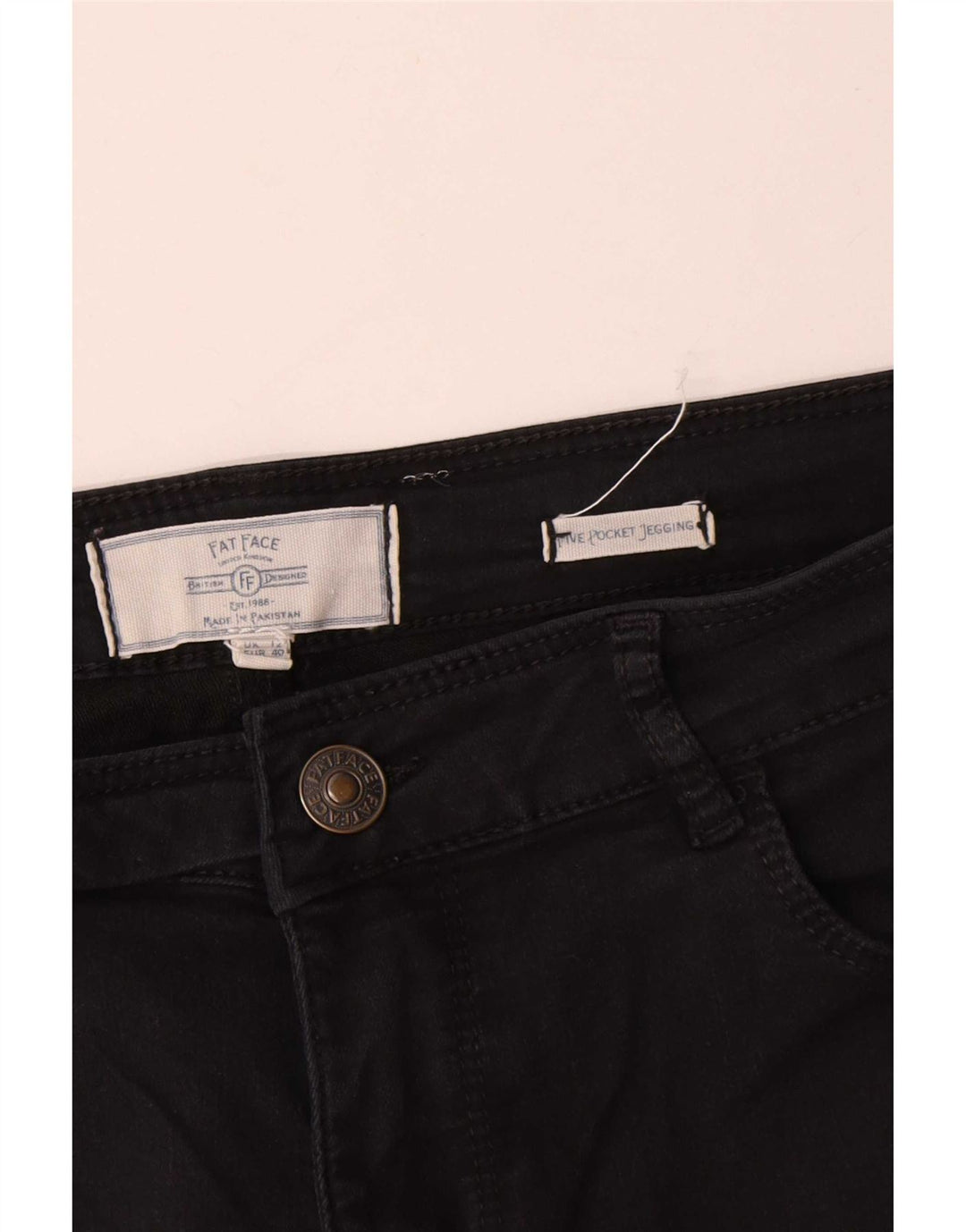 Fat Face Womens Jegging Jeans UK 12 Medium W32 L29 Black Cotton