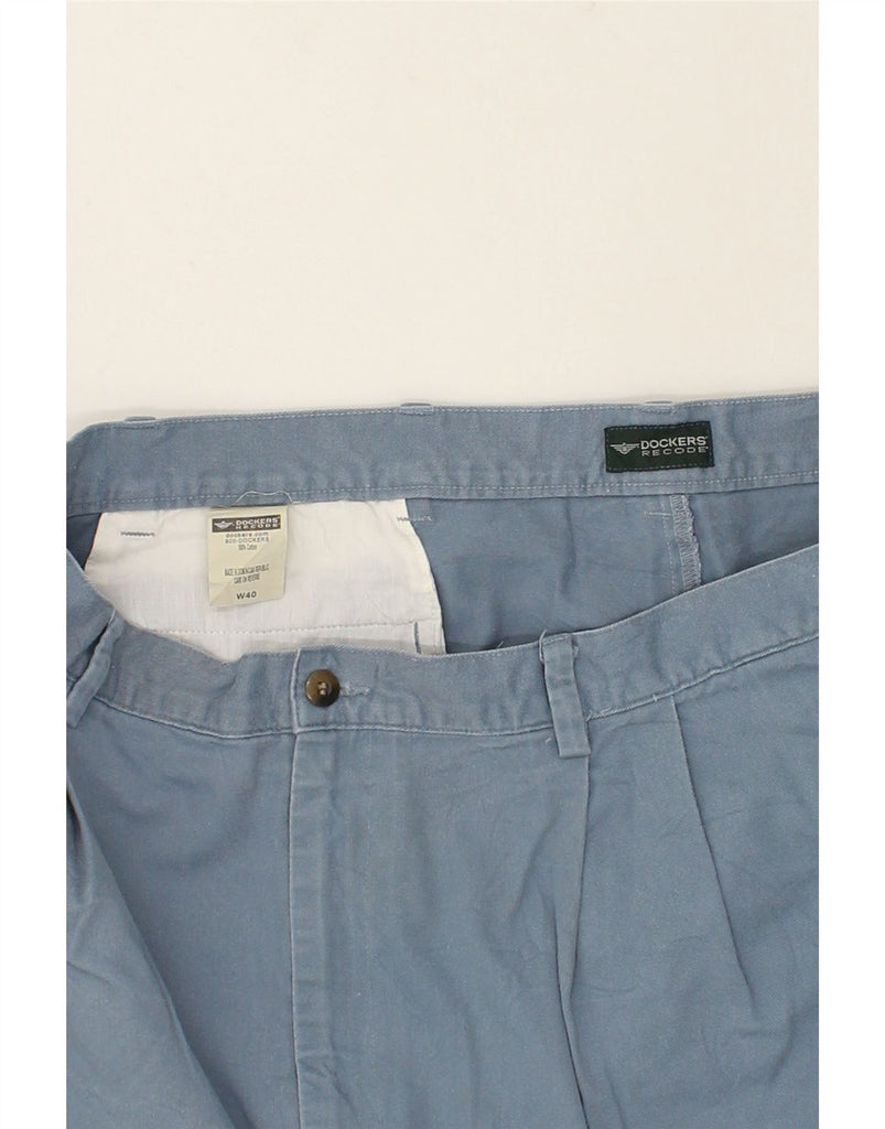 DOCKERS Mens Chino Shorts W40 XL Blue Cotton | Vintage Dockers | Thrift | Second-Hand Dockers | Used Clothing | Messina Hembry 