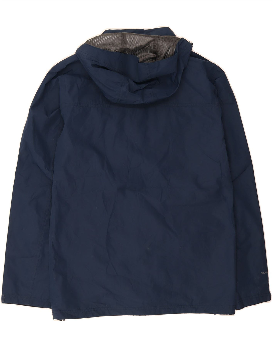 EDDIE BAUER Mens Hooded Rain Jacket UK 36 Small Navy Blue Polyester Vintage Eddie Bauer and Second-Hand Eddie Bauer from Messina Hembry 