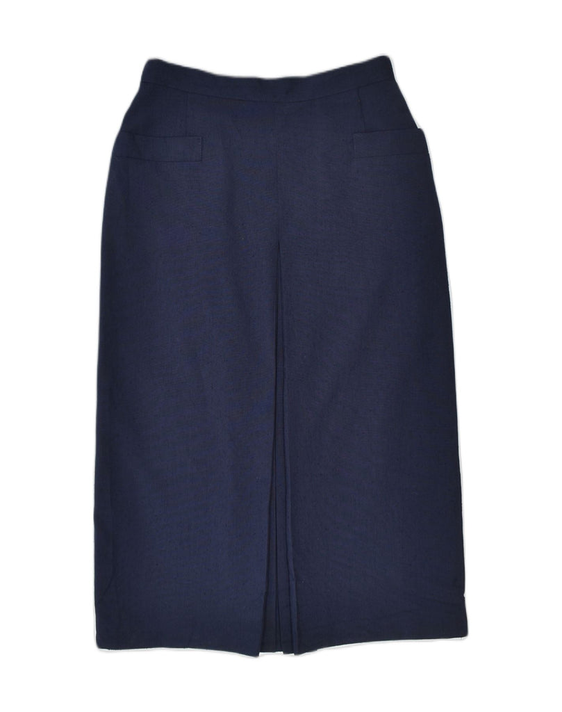 C&A Womens Maxi Skirt EU 40 Medium W26 Navy Blue Polyester | Vintage | Thrift | Second-Hand | Used Clothing | Messina Hembry 