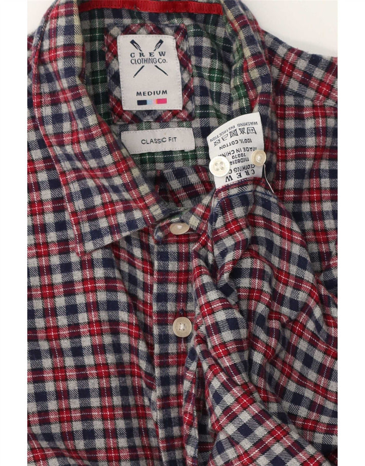Crew Clothing Mens Classic Fit Flannel Shirt Medium Grey Check Cotton