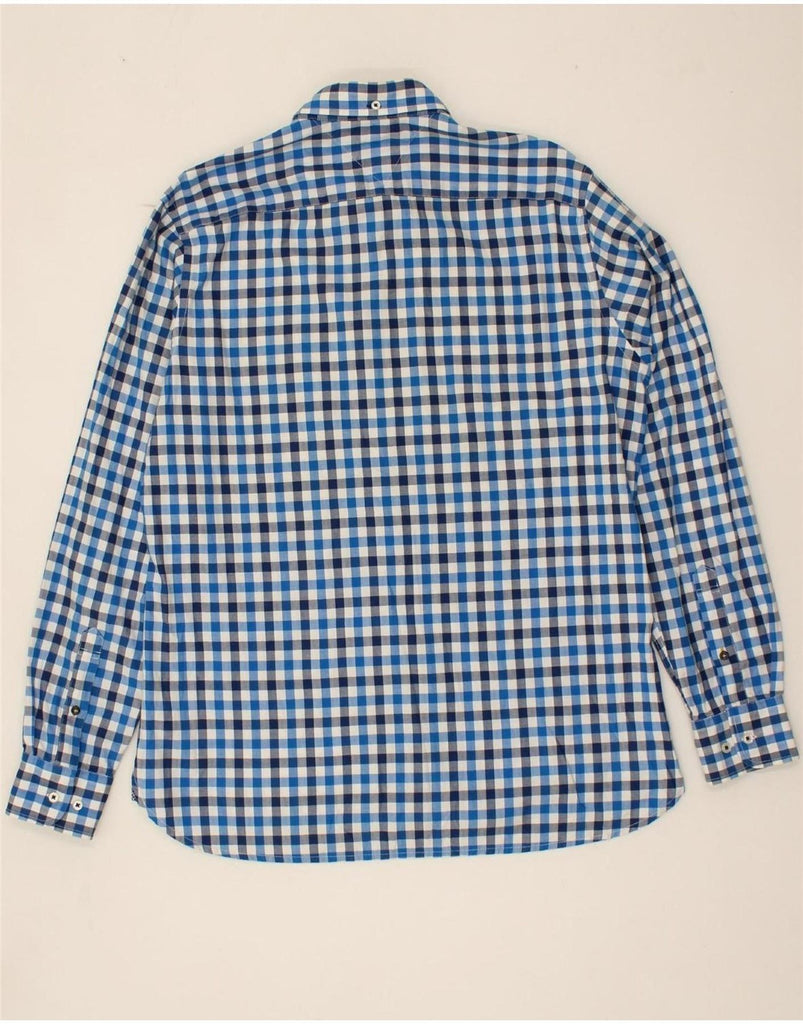 TOMMY HILFIGER Mens Custom Fit Shirt Medium Blue Check Cotton Vintage Tommy Hilfiger and Second-Hand Tommy Hilfiger from Messina Hembry 