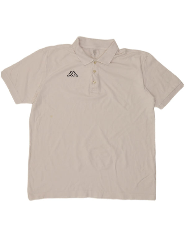 KAPPA Mens Polo Shirt 3XL White Cotton