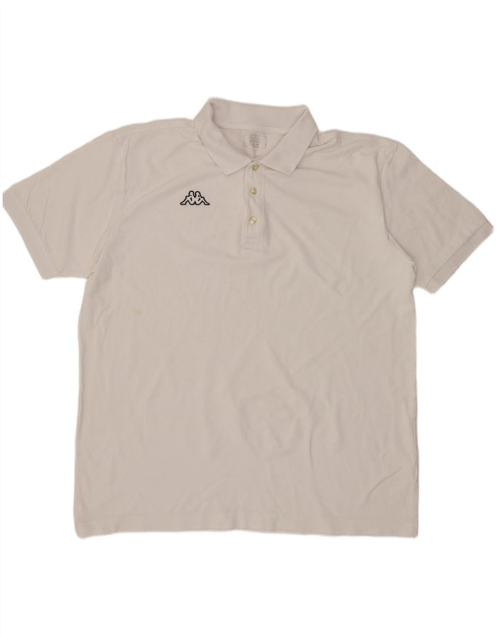 KAPPA Mens Polo Shirt 3XL White Cotton