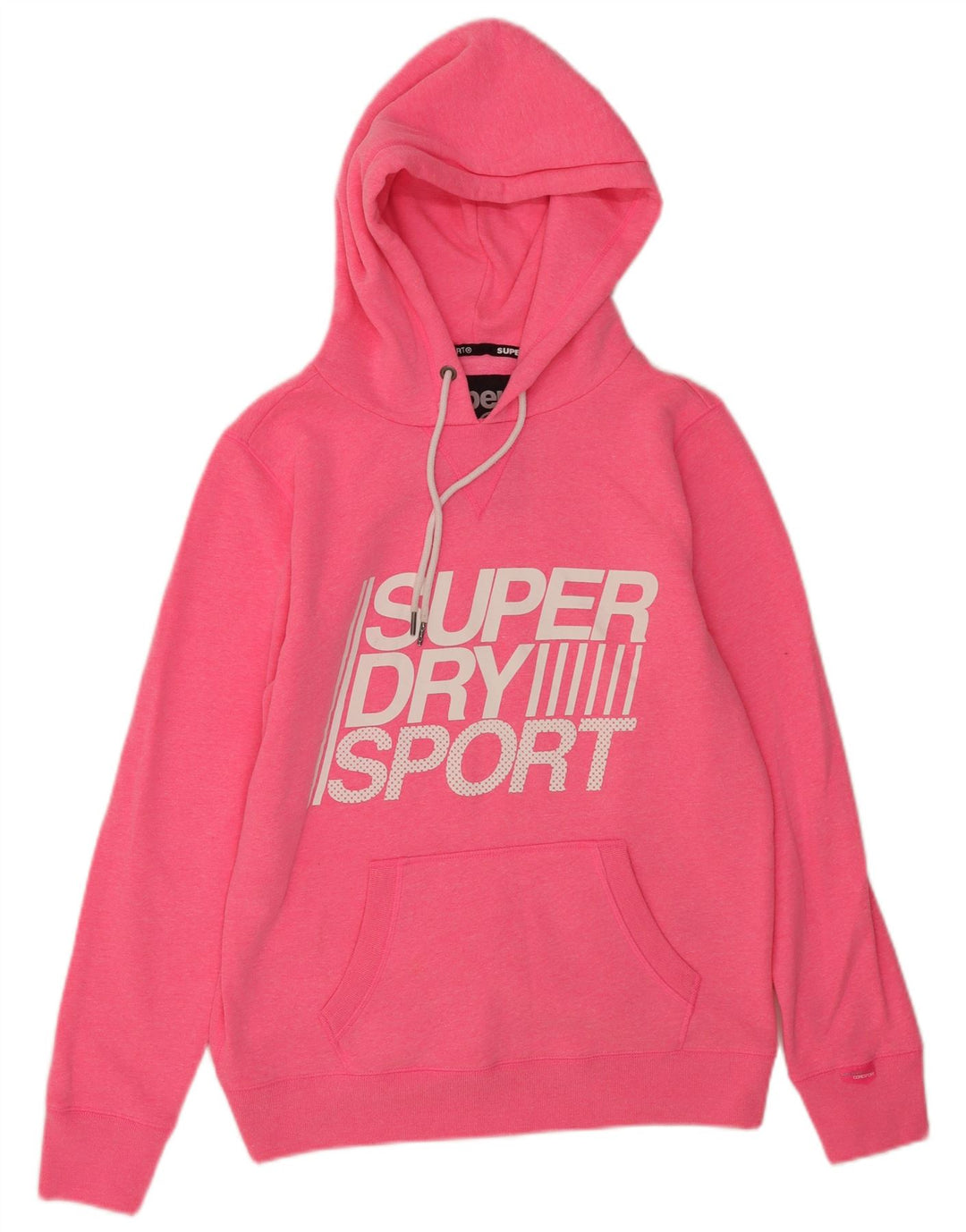 Superdry Mens Graphic Hoodie Jumper Medium Pink Cotton