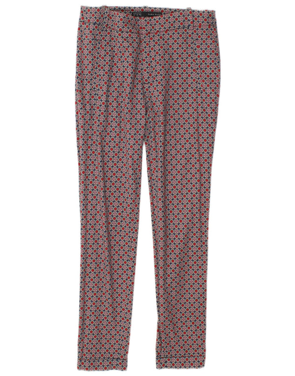Zara Womens Casual Trousers EU 34 2XS W24 L27 Multicoloured Geometric