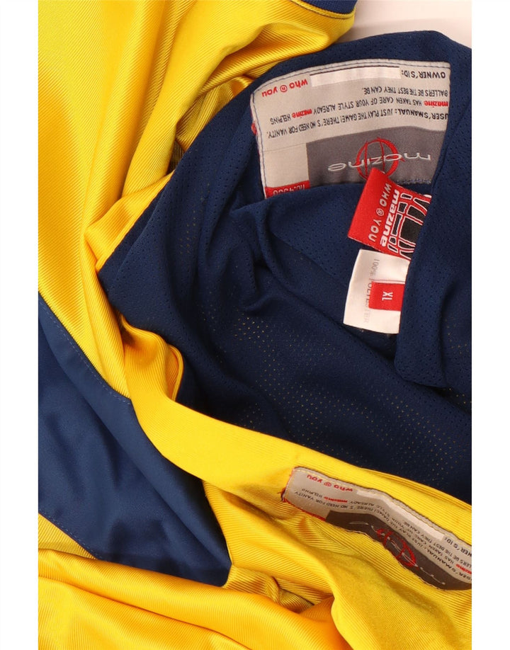 Mazine Mens Vest Top XL Yellow Colourblock Polyester