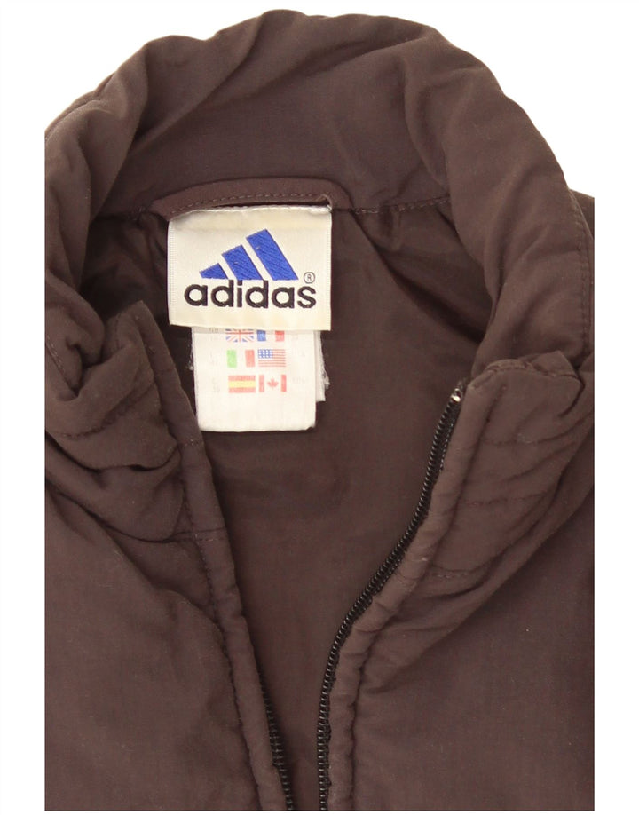 Adidas Womens Padded Gilet UK 10 Small Brown Polyamide