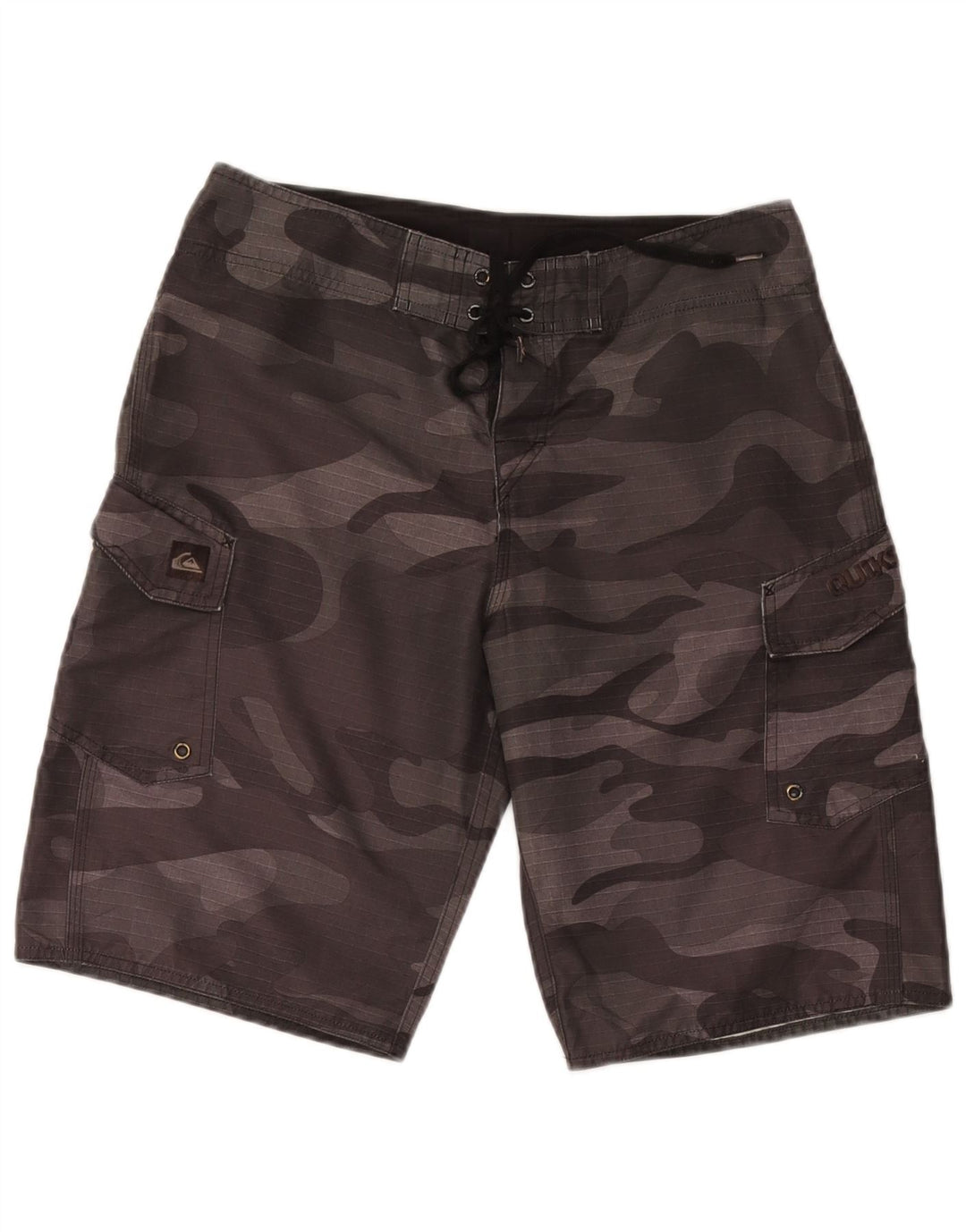 Quiksilver Mens Swimming Shorts Medium Grey Camouflage Polyester