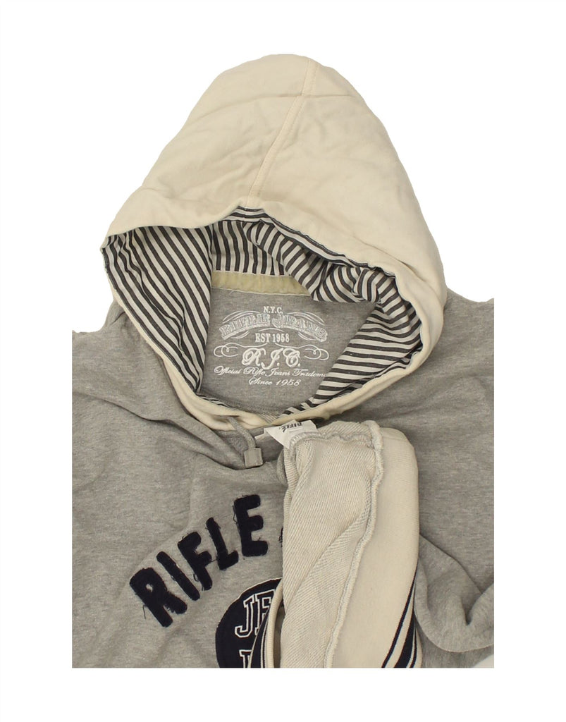 RIFLE Mens NYC Graphic Hoodie Jumper XL Grey Cotton Vintage Rifle and Second-Hand Rifle from Messina Hembry 