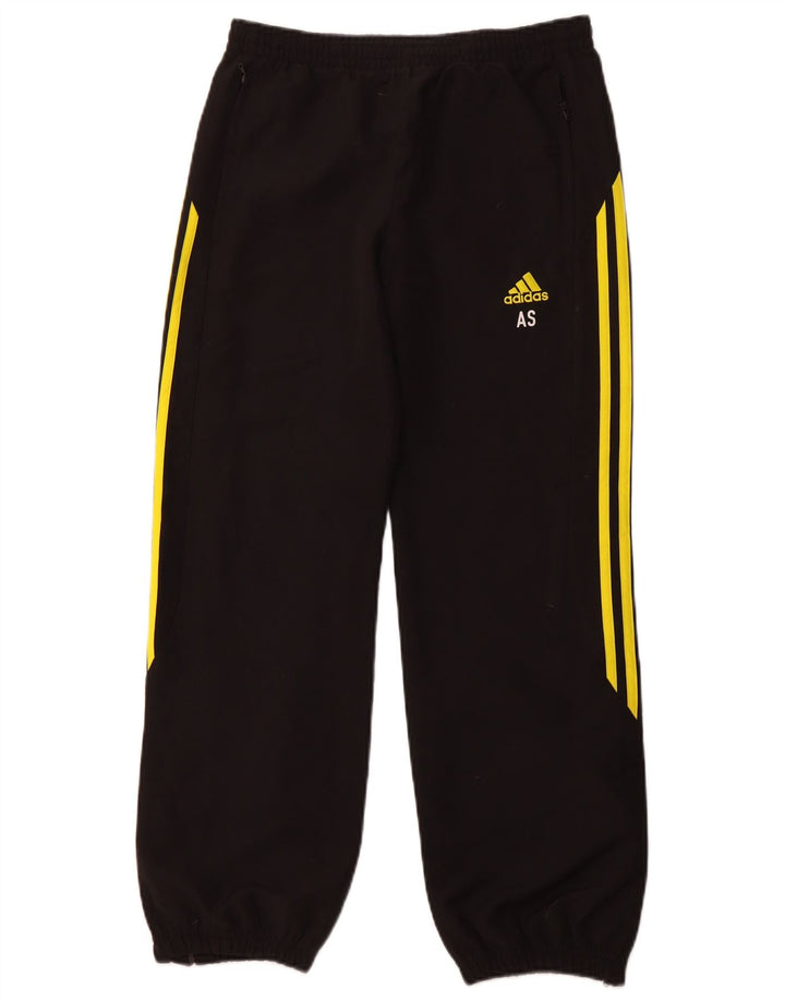 ADIDAS Boys Tracksuit Trousers Joggers 11-12 Years  Black Polyester