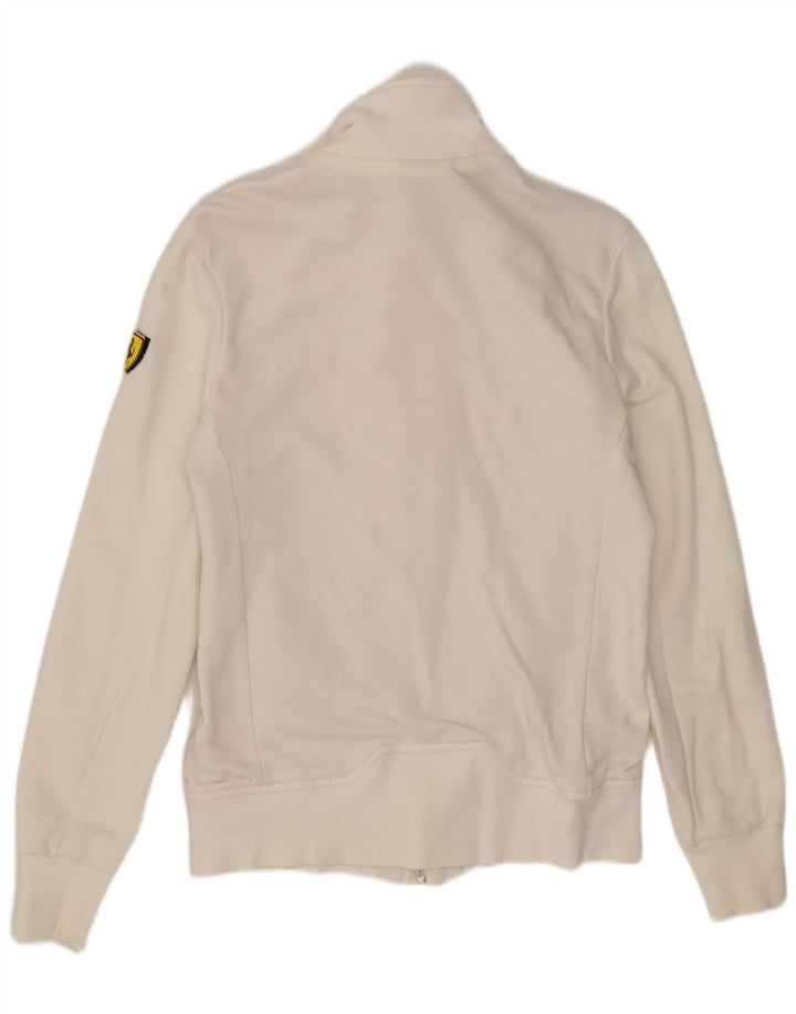 Puma Mens Tracksuit Top Jacket Small White Cotton