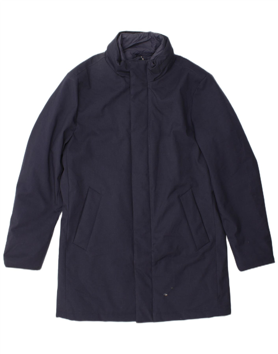 Boggi Mens Windbreaker Coat UK 38 Medium Navy Blue Polyester