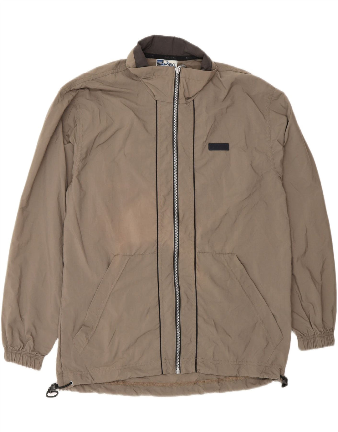 Asics Mens Tracksuit Top Jacket UK 36 Small Brown Polyamide