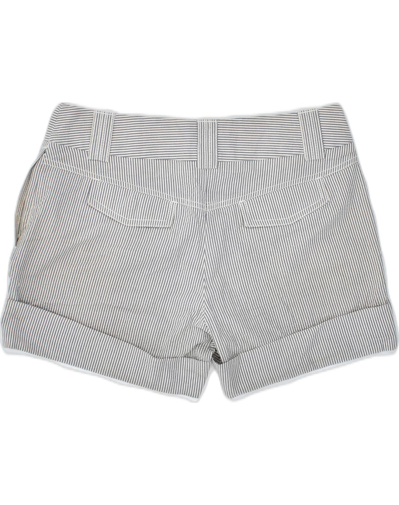 J. CREW Womens City Fit Chino Shorts US 6 Medium W30 Grey Pinstripe Cotton | Vintage | Thrift | Second-Hand | Used Clothing | Messina Hembry 