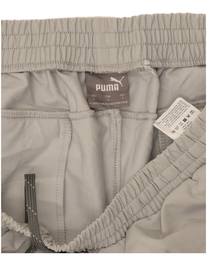 Puma Mens Tracksuit Trousers Joggers Large  Grey Polyester