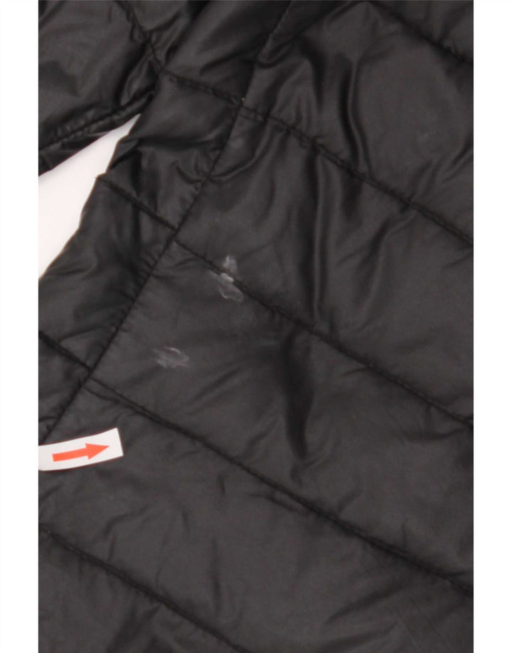 Puffa Womens Hooded Padded Coat UK 8 Small Black Nylon