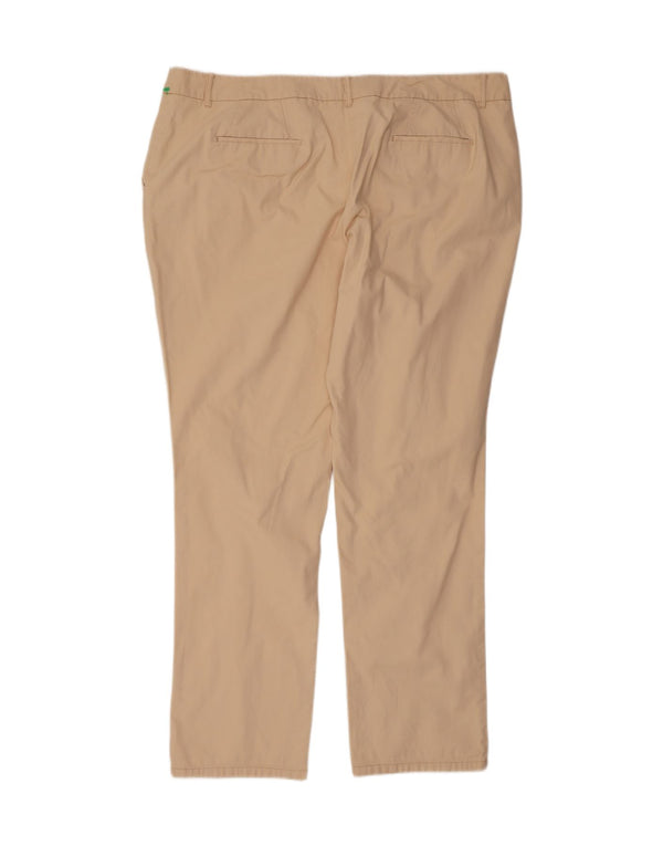 Boden Womens Slim Chino Trousers UK 22 3XL W44 L32 Beige Cotton