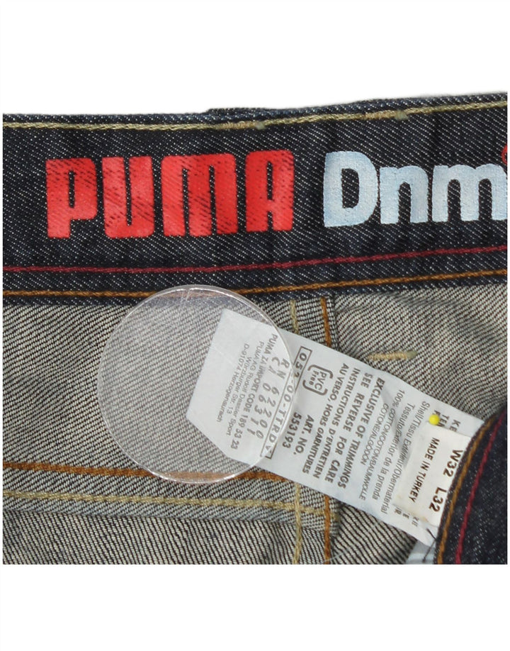 Puma Mens Straight Jeans W32 L28 Navy Blue Cotton