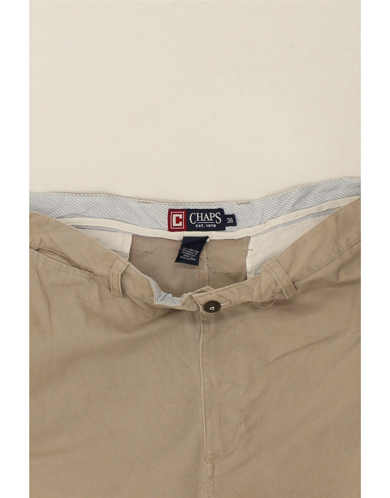 CHAPS Mens Cargo Shorts W36 Large Beige Cotton | Vintage Chaps | Thrift | Second-Hand Chaps | Used Clothing | Messina Hembry 