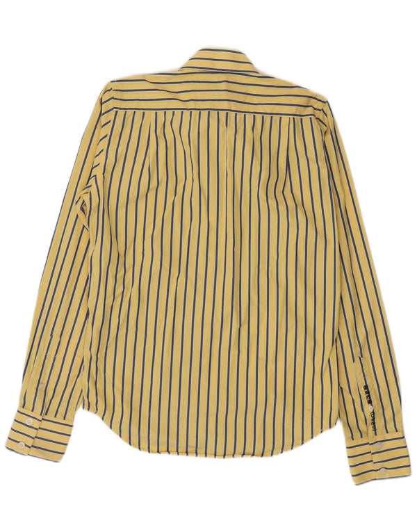 Superdry Mens Shirt Medium Yellow Pinstripe Cotton