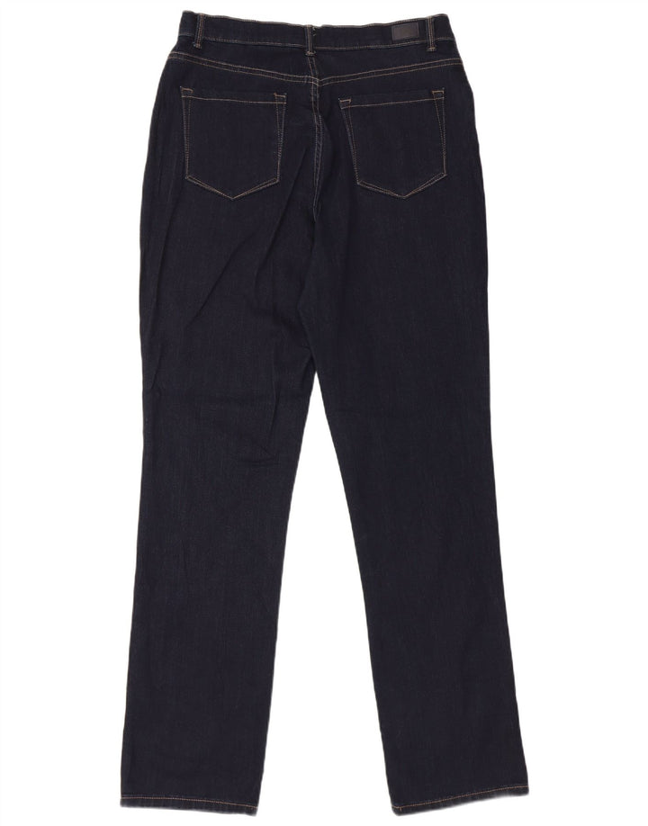 LEE Womens High Waist Straight Jeans US 10 Large W30 L32 Navy Blue