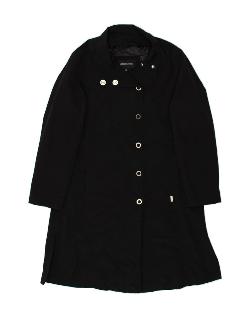 LONDON FOG Womens Overcoat US 10 Large Black | Vintage London Fog | Thrift | Second-Hand London Fog | Used Clothing | Messina Hembry 