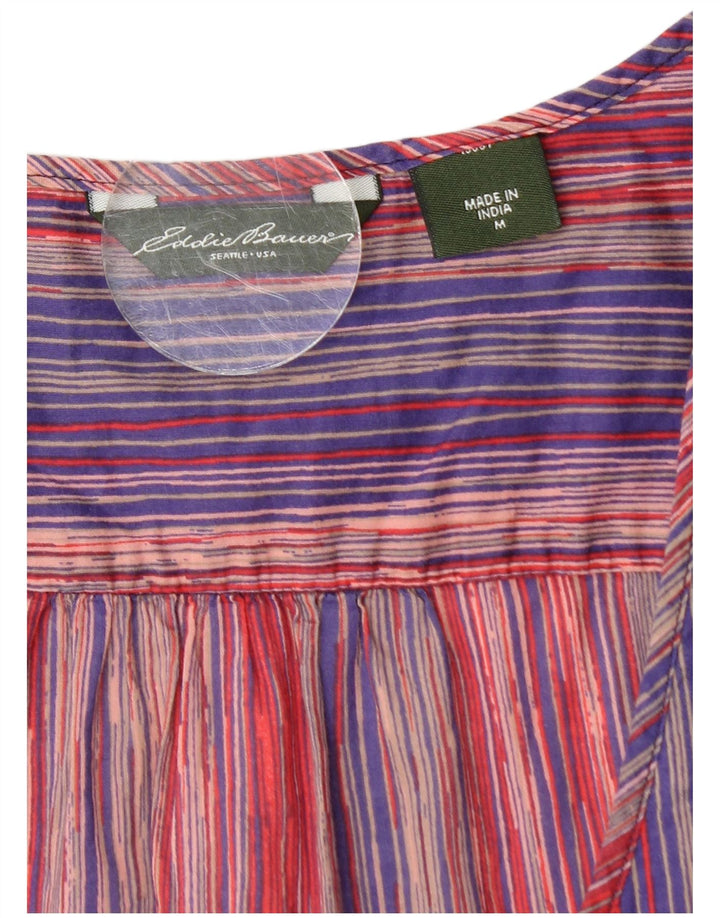 Eddie Bauer Womens Sleeveless Blouse Top UK 12 Medium Multicoloured Striped