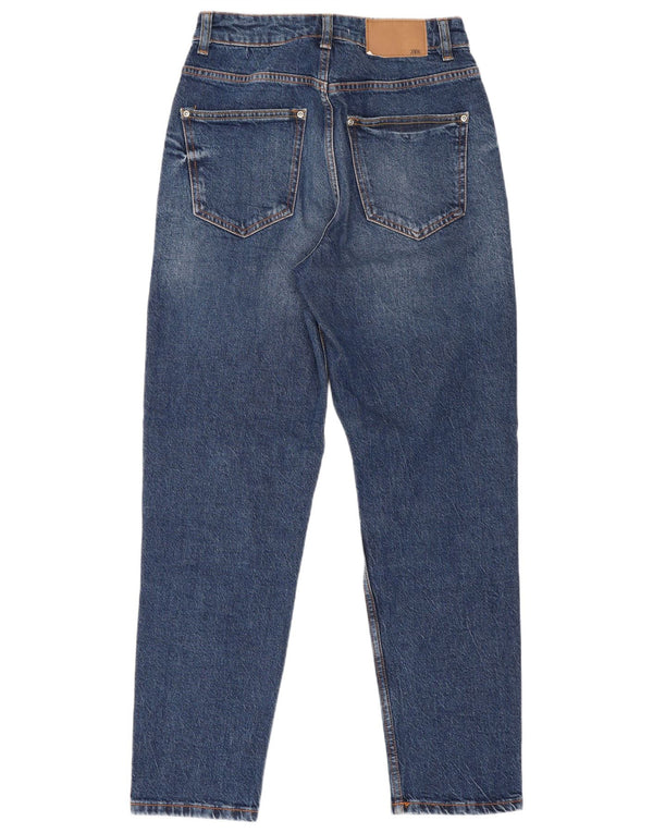 Marks & Spencer Womens High Waist Tapered Jeans EU 36 XS W26 L28 Blue