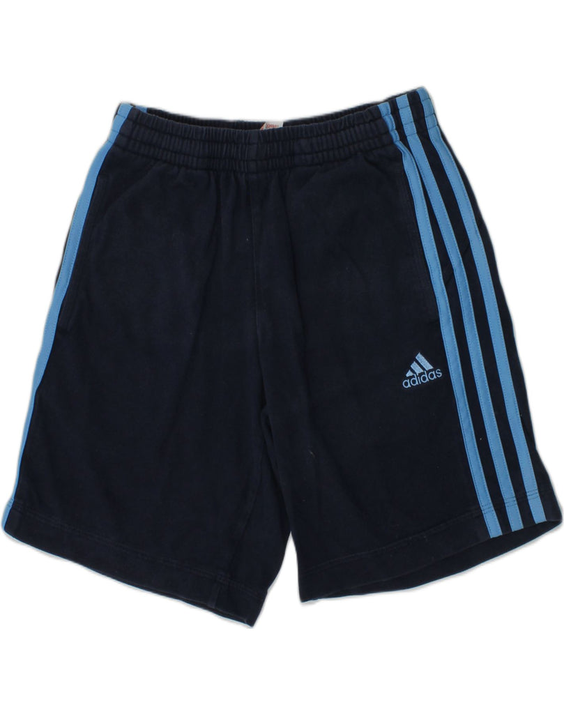 ADIDAS Boys Sport Shorts 6-7 Years Navy Blue Cotton | Vintage Adidas | Thrift | Second-Hand Adidas | Used Clothing | Messina Hembry 