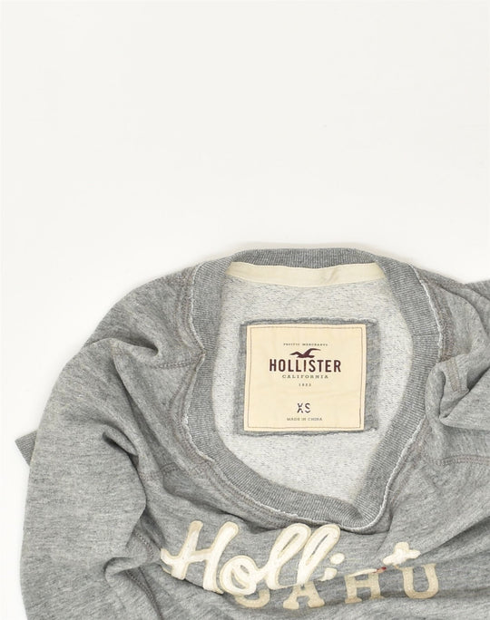 HOLLISTER Felpa con grafica California da donna UK 4 XS Cotone grigio Abbigliamento vintage e di seconda mano online Messina Hembry